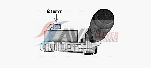 Масляний радіатор охолодження рідини АКПП AVA MS3741H